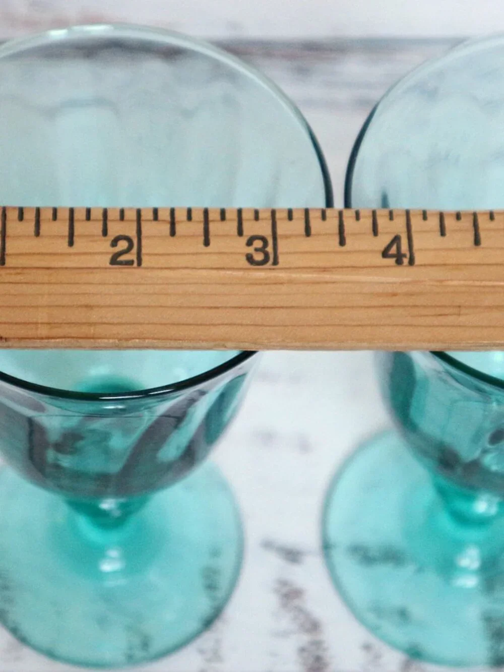 Vintage Luminarc France Monaco Cavalier Goblets Aqua Blue-Green Glasses Set (3)